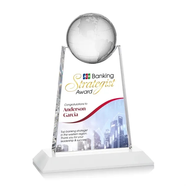 Netherford Globe VividPrint™ Award - White... from ASI 84592 St Regis Group / St Regis