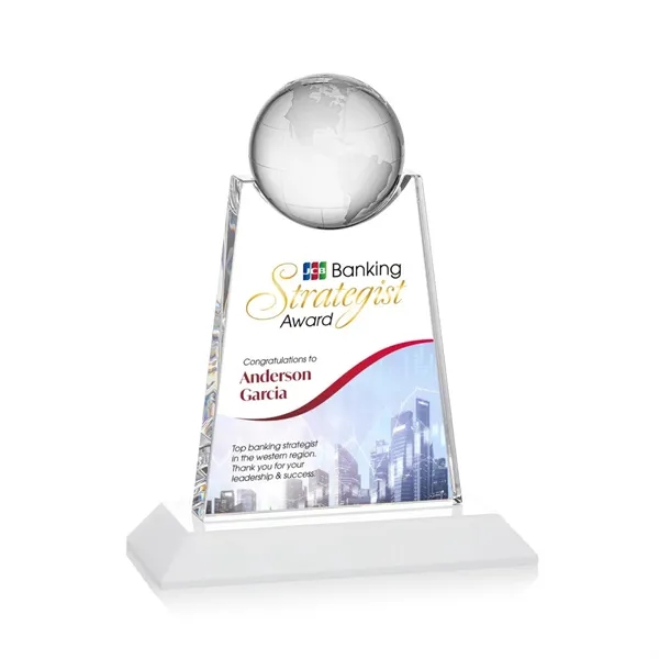Netherford Globe VividPrint™ Award - White... from ASI 84592 St Regis Group / St Regis