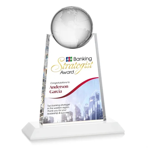 Netherford Globe VividPrint™ Award - White... from ASI 84592 St Regis Group / St Regis