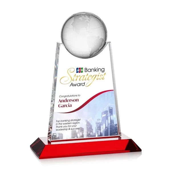 Netherford Globe VividPrint™ Award - Red... from ASI 84592 St Regis Group / St Regis