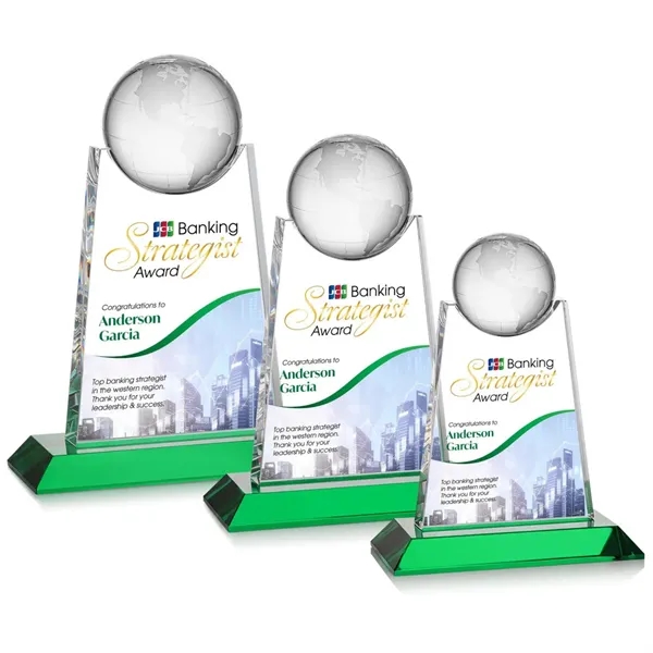 Netherford Globe VividPrint™ Award - Green... from ASI 84592 St Regis Group / St Regis