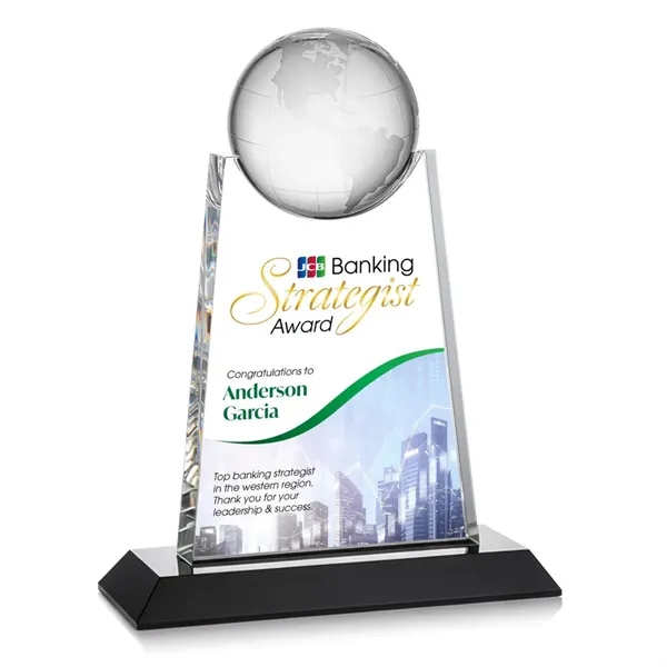 Netherford Globe VividPrint™ Award - Black... from ASI 84592 St Regis Group / St Regis