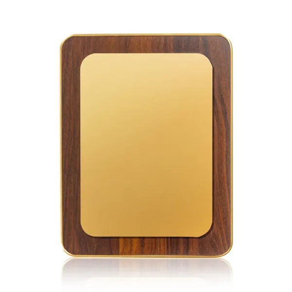 Item #AWPV802-G Reston VividPrint™ Plaque - Walnut Finish/Gold