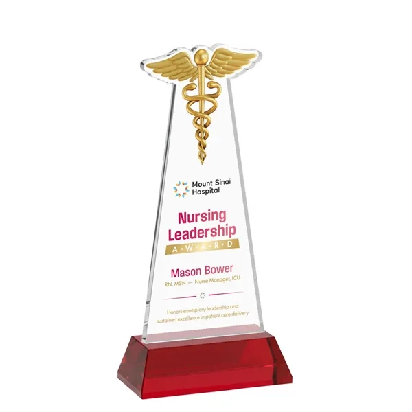 Caduceus VividPrint™ Award on Hartford Base - Red... from ASI 84592 St Regis Group / St Regis