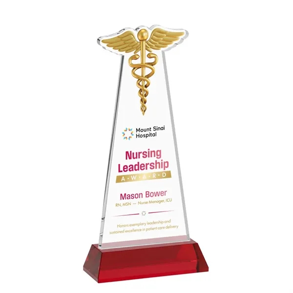 Caduceus VividPrint™ Award on Hartford Base - Red... from ASI 84592 St Regis Group / St Regis