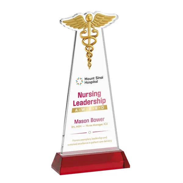 Caduceus VividPrint™ Award on Hartford Base - Red... from ASI 84592 St Regis Group / St Regis