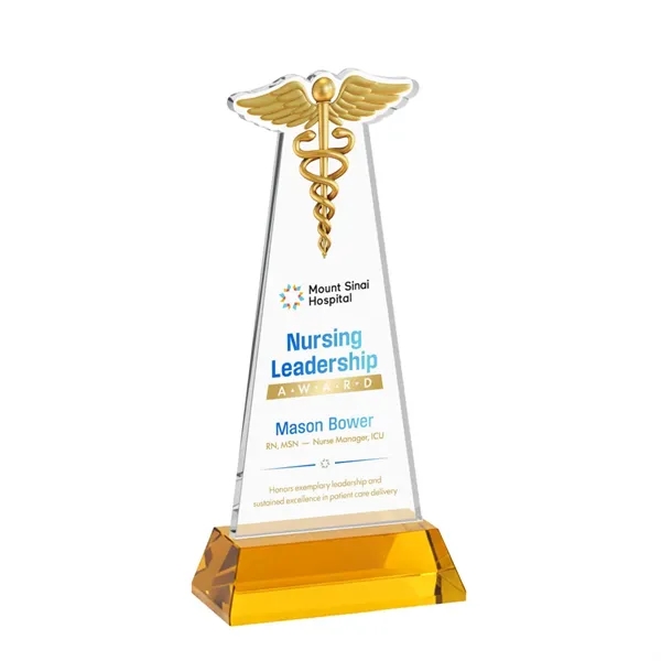 Caduceus VividPrint™ Award on Hartford Base - Amber... from ASI 84592 St Regis Group / St Regis