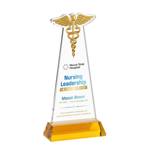 Caduceus VividPrint™ Award on Hartford Base - Amber... from ASI 84592 St Regis Group / St Regis
