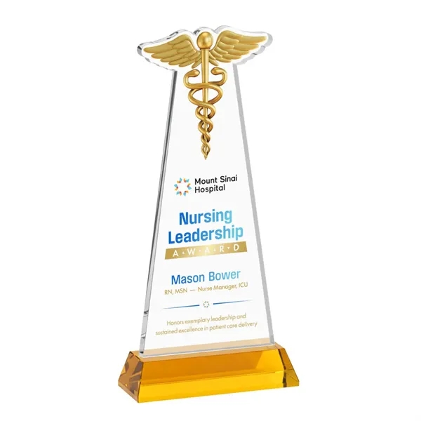 Caduceus VividPrint™ Award on Hartford Base - Amber... from ASI 84592 St Regis Group / St Regis