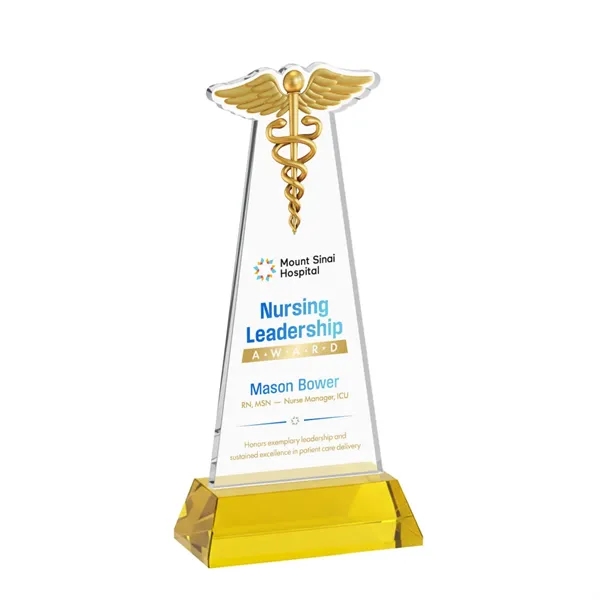 Caduceus VividPrint™ Award on Hartford Base - Gold... from ASI 84592 St Regis Group / St Regis