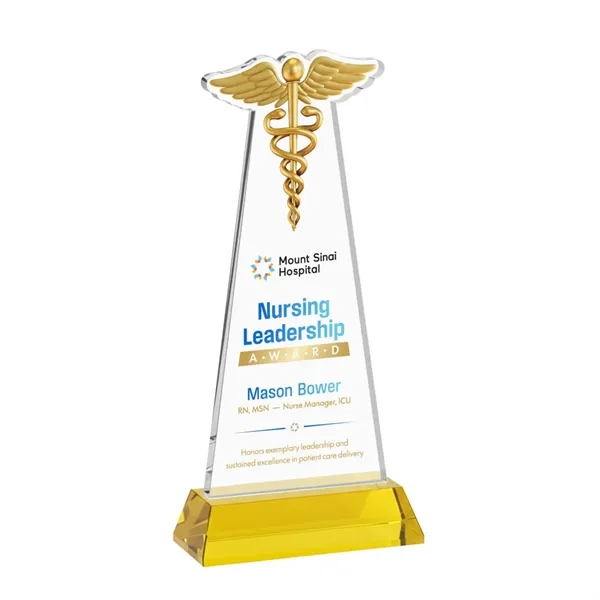 Caduceus VividPrint™ Award on Hartford Base - Gold... from ASI 84592 St Regis Group / St Regis