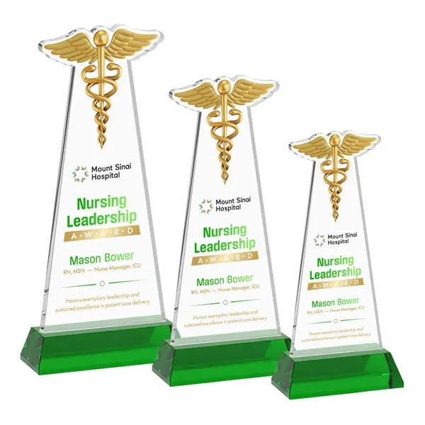 Caduceus VividPrint™ Award on Hartford Base - Green... from ASI 84592 St Regis Group / St Regis