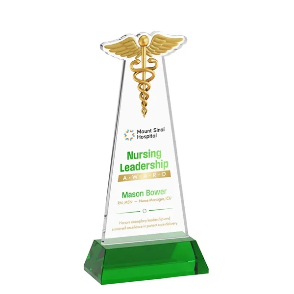 Caduceus VividPrint™ Award on Hartford Base - Green... from ASI 84592 St Regis Group / St Regis