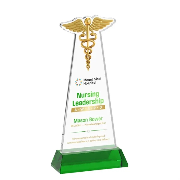 Caduceus VividPrint™ Award on Hartford Base - Green... from ASI 84592 St Regis Group / St Regis