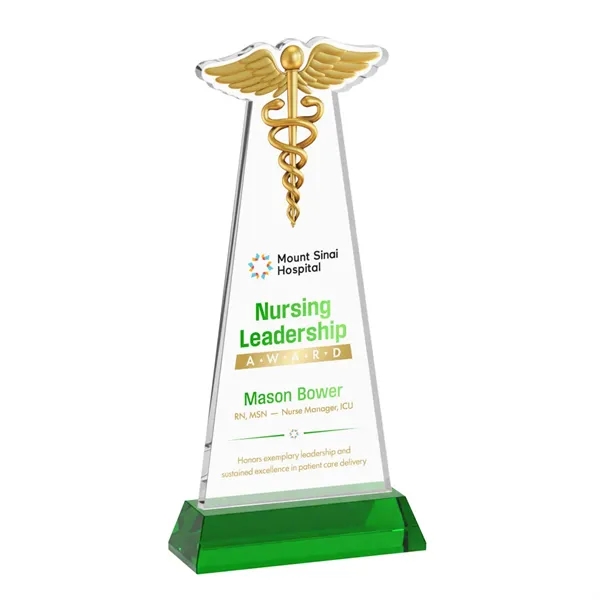 Caduceus VividPrint™ Award on Hartford Base - Green... from ASI 84592 St Regis Group / St Regis