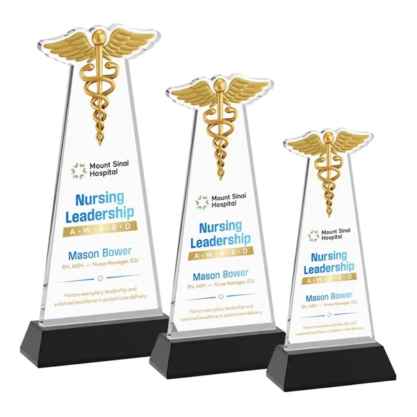 Caduceus VividPrint™ Award on Hartford Base - Black... from ASI 84592 St Regis Group / St Regis