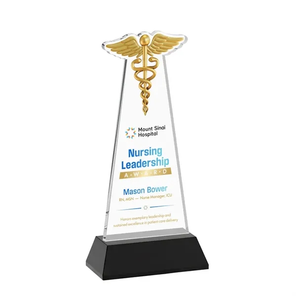 Caduceus VividPrint™ Award on Hartford Base - Black... from ASI 84592 St Regis Group / St Regis