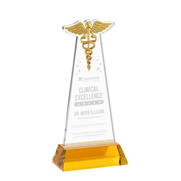 Caduceus Award on Hartford Base - Amber... from ASI 84592 St Regis Group / St Regis