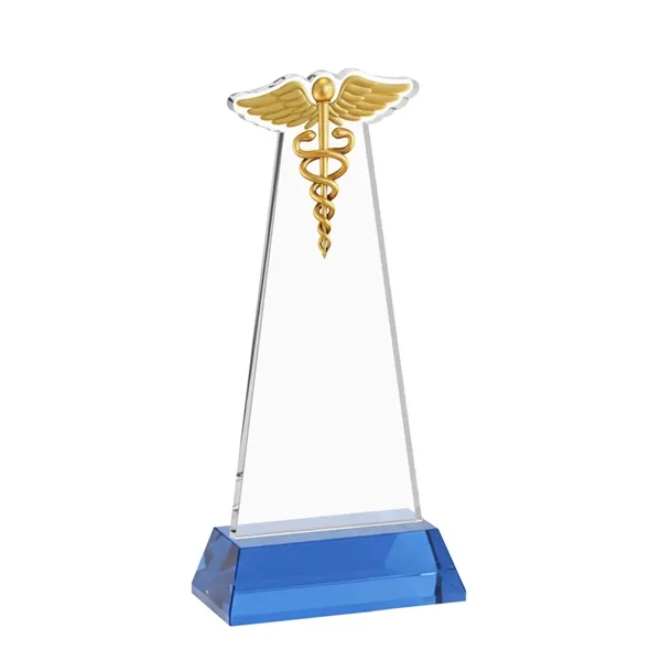 Caduceus Award on Hartford Base - Sky Blue... from ASI 84592 St Regis Group / St Regis