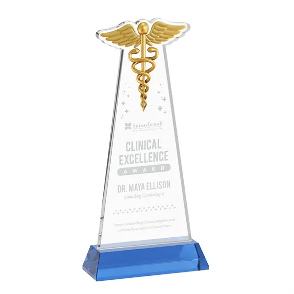 Caduceus Award on Hartford Base - Sky Blue... from ASI 84592 St Regis Group / St Regis