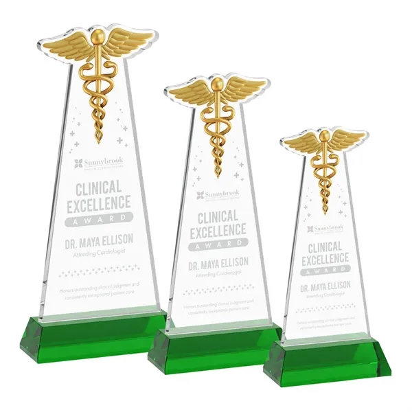Caduceus Award on Hartford Base - Green... from ASI 84592 St Regis Group / St Regis