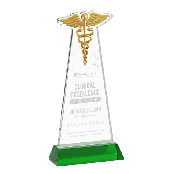 Caduceus Award on Hartford Base - Green... from ASI 84592 St Regis Group / St Regis