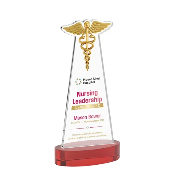 Caduceus VividPrint™ Award on Alberton Base - Red... from ASI 84592 St Regis Group / St Regis