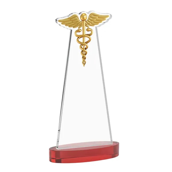 Caduceus VividPrint™ Award on Alberton Base - Red... from ASI 84592 St Regis Group / St Regis