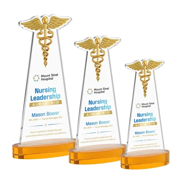 Caduceus VividPrint™ Award on Alberton Base - Amber... from ASI 84592 St Regis Group / St Regis
