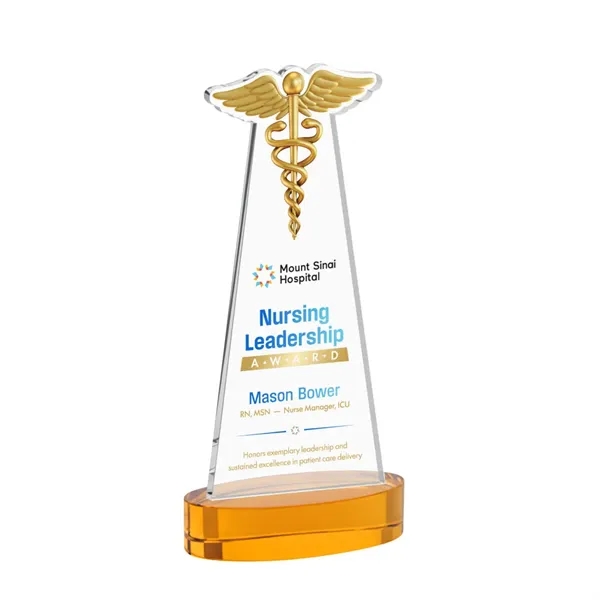 Caduceus VividPrint™ Award on Alberton Base - Amber... from ASI 84592 St Regis Group / St Regis