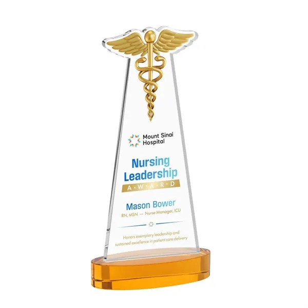 Caduceus VividPrint™ Award on Alberton Base - Amber... from ASI 84592 St Regis Group / St Regis