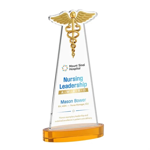 Caduceus VividPrint™ Award on Alberton Base - Amber... from ASI 84592 St Regis Group / St Regis