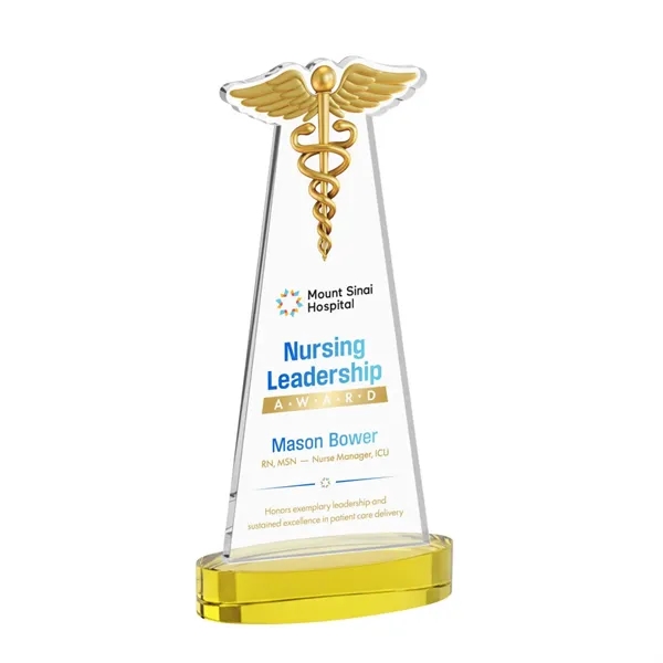 Caduceus VividPrint™ Award on Alberton Base - Gold... from ASI 84592 St Regis Group / St Regis