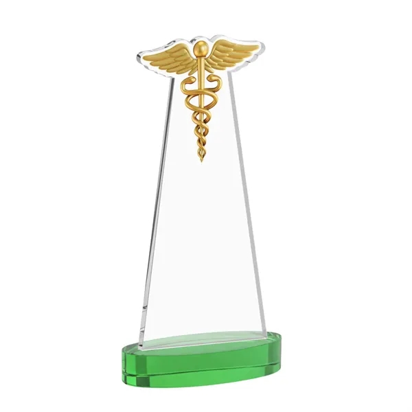 Caduceus VividPrint™ Award on Alberton Base - Green... from ASI 84592 St Regis Group / St Regis