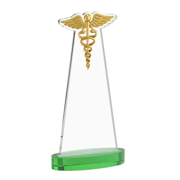 Caduceus VividPrint™ Award on Alberton Base - Green... from ASI 84592 St Regis Group / St Regis