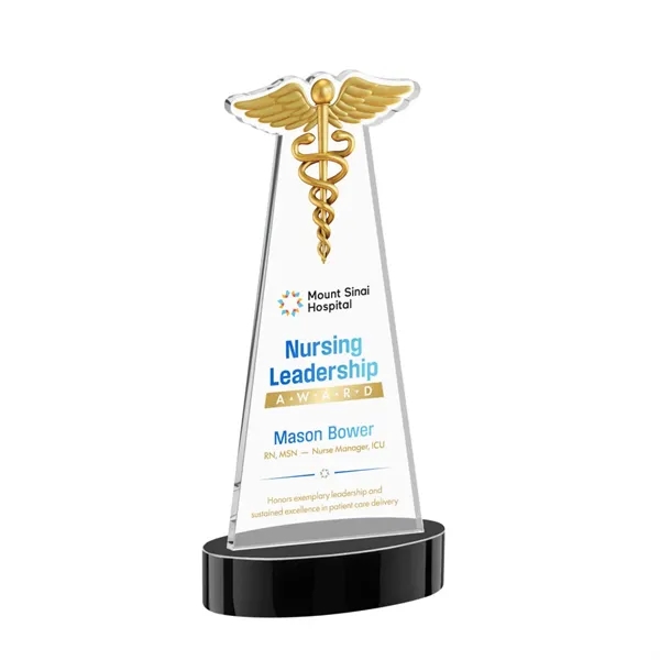 Caduceus VividPrint™ Award on Alberton Base - Black... from ASI 84592 St Regis Group / St Regis