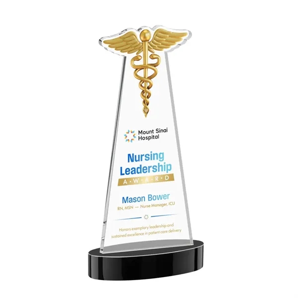 Caduceus VividPrint™ Award on Alberton Base - Black... from ASI 84592 St Regis Group / St Regis