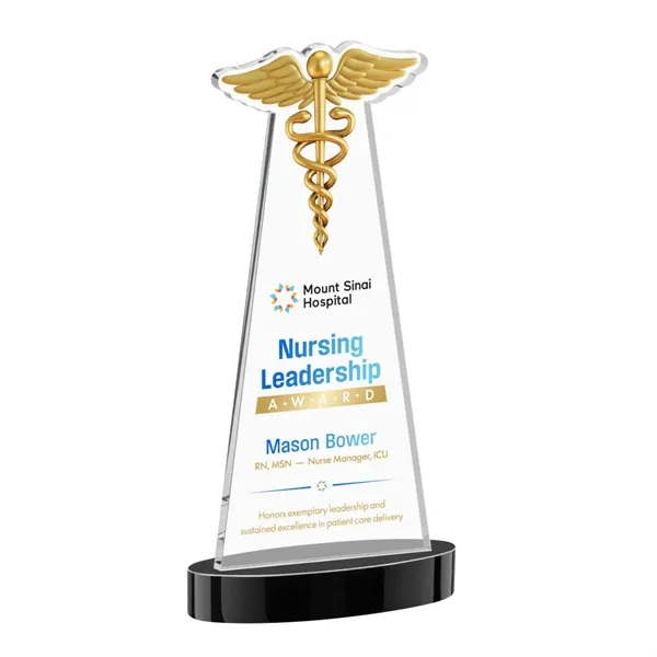 Caduceus VividPrint™ Award on Alberton Base - Black... from ASI 84592 St Regis Group / St Regis