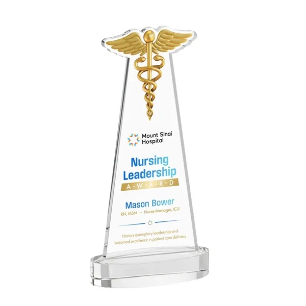 Caduceus VividPrint™ Award on Alberton Base - Clear... from ASI 84592 St Regis Group / St Regis