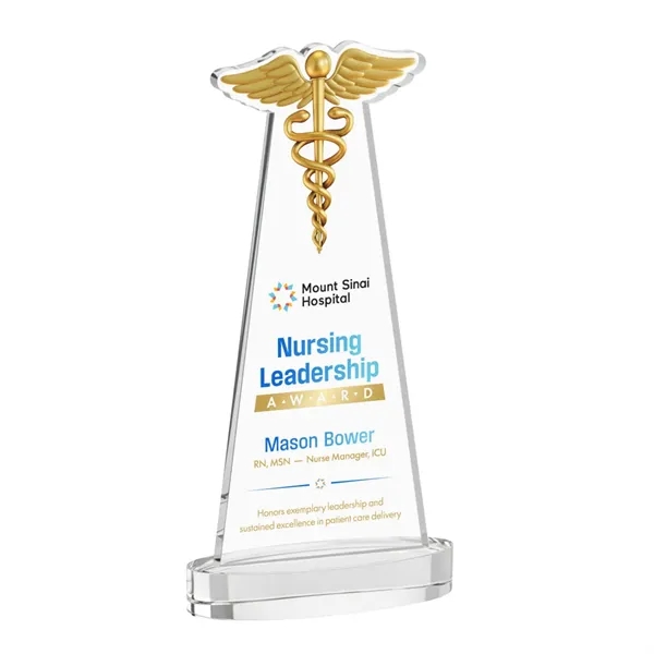 Caduceus VividPrint™ Award on Alberton Base - Clear... from ASI 84592 St Regis Group / St Regis