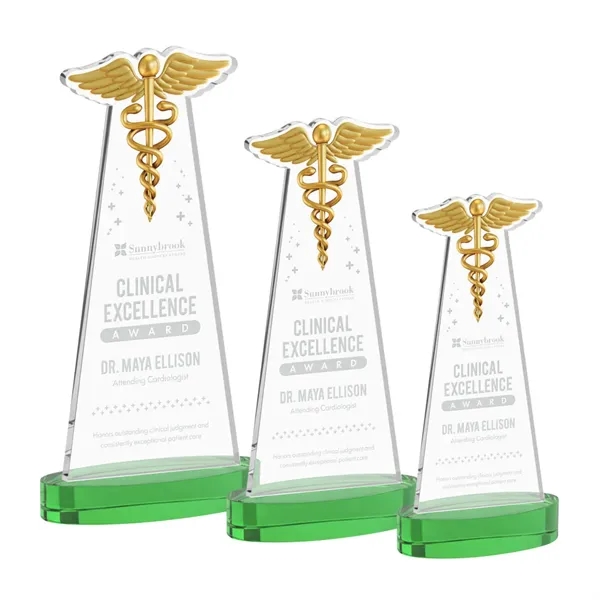 Caduceus Award on Alberton Base - Green... from ASI 84592 St Regis Group / St Regis