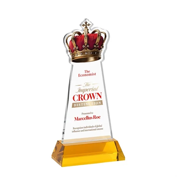 Item #AWV4406-A Crown VividPrint™ Award on Hartford Base - Amber