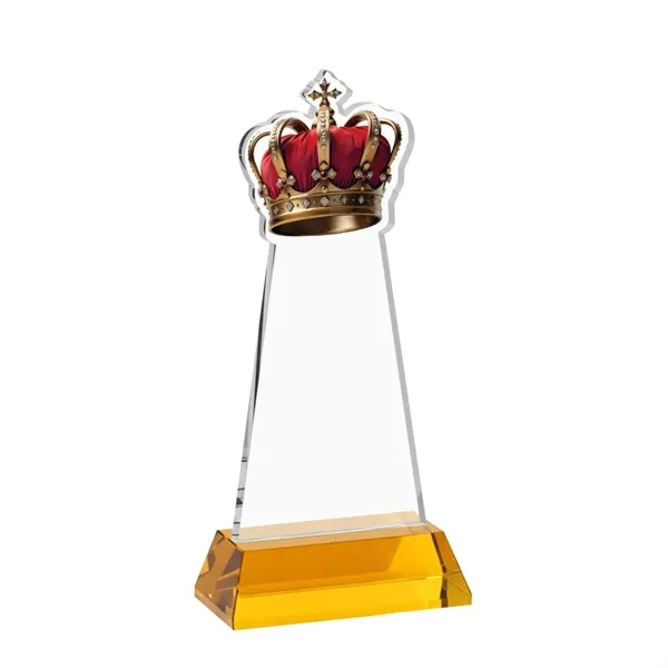 Item #AWV4406-A Crown VividPrint™ Award on Hartford Base - Amber