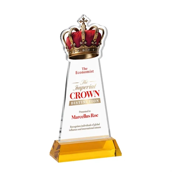Item #AWV4406-A Crown VividPrint™ Award on Hartford Base - Amber