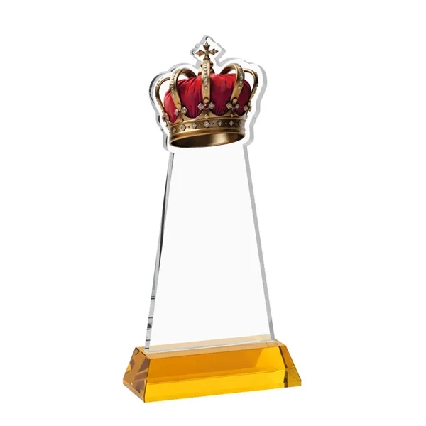 Item #AWV4406-A Crown VividPrint™ Award on Hartford Base - Amber