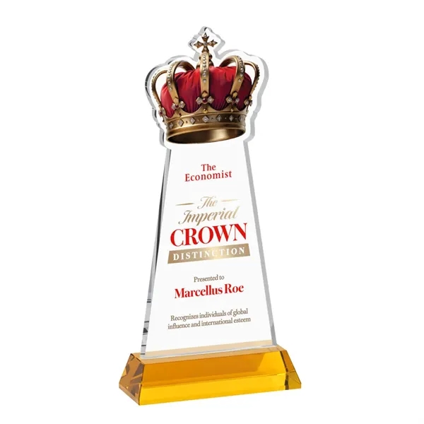 Item #AWV4406-A Crown VividPrint™ Award on Hartford Base - Amber