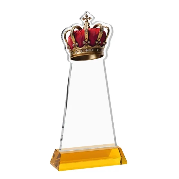 Item #AWV4406-A Crown VividPrint™ Award on Hartford Base - Amber