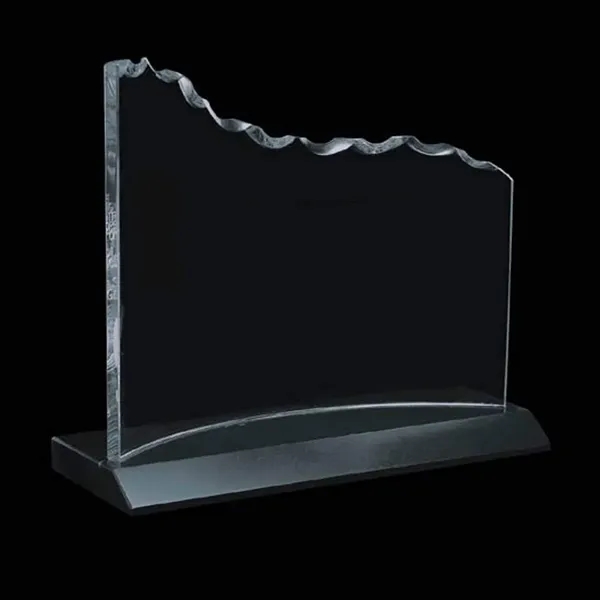 Jade award with randomly chipped and polished edges on a marble... from ASI 84592 St Regis Group / St Regis