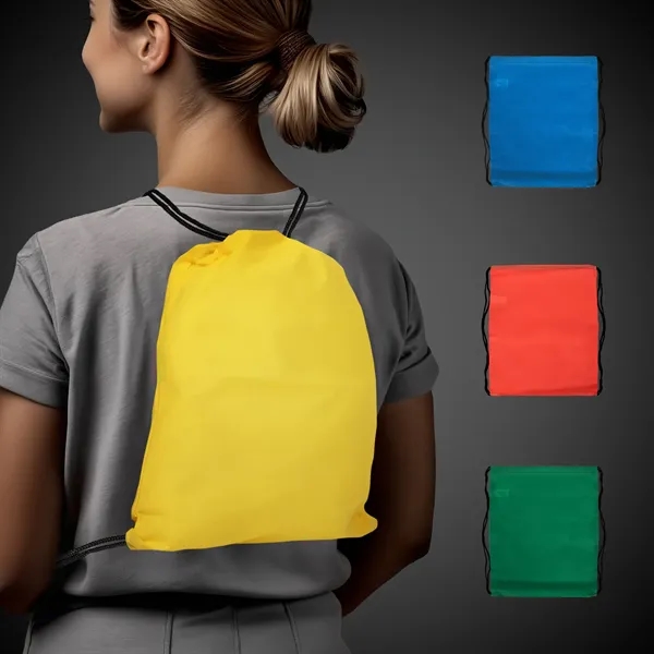 Primary Color Drawstring Backpacks... from ASI 42016 Brighter Promotions Inc