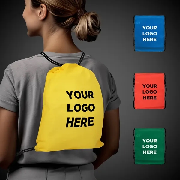 Primary Color Drawstring Backpacks... from ASI 42016 Brighter Promotions Inc